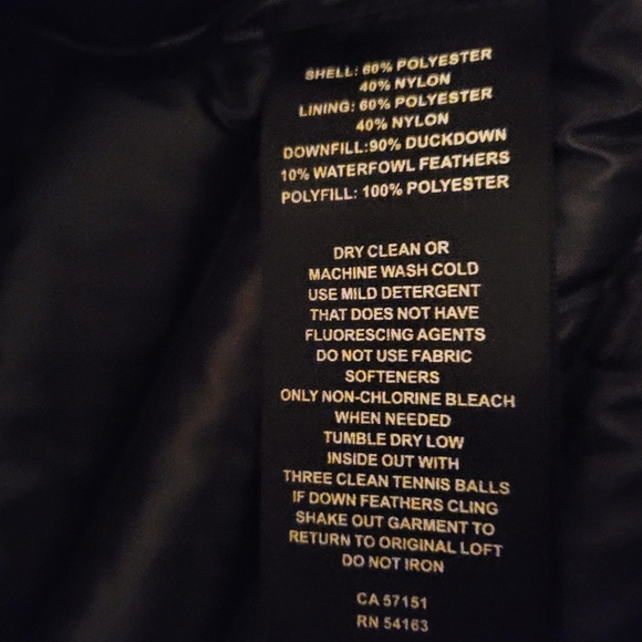 Ellen Tracy 90% Duckdown Black Beauty Elegant Delicate Womens Size Large - Picture 3 of 9